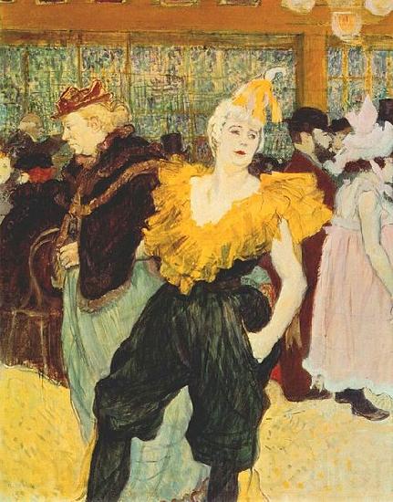 Henri de toulouse-lautrec Klaunka Cha  ao v Moulin Rouge Germany oil painting art